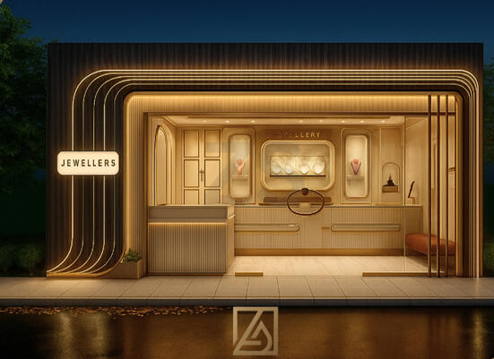 Ever wondered what makes a jewelry store stand out in design? It’s all in the details, from sleek lines to ambient lighting that highlights every sparkle.