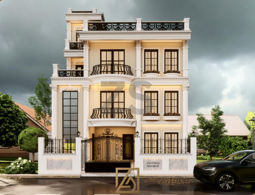 This neoclassical mansion is more than architecture, it’s poetry in proportion. From grand columns to warm ambient lighting, every line celebrates elegance, balance, and timeless sophistication. ✨